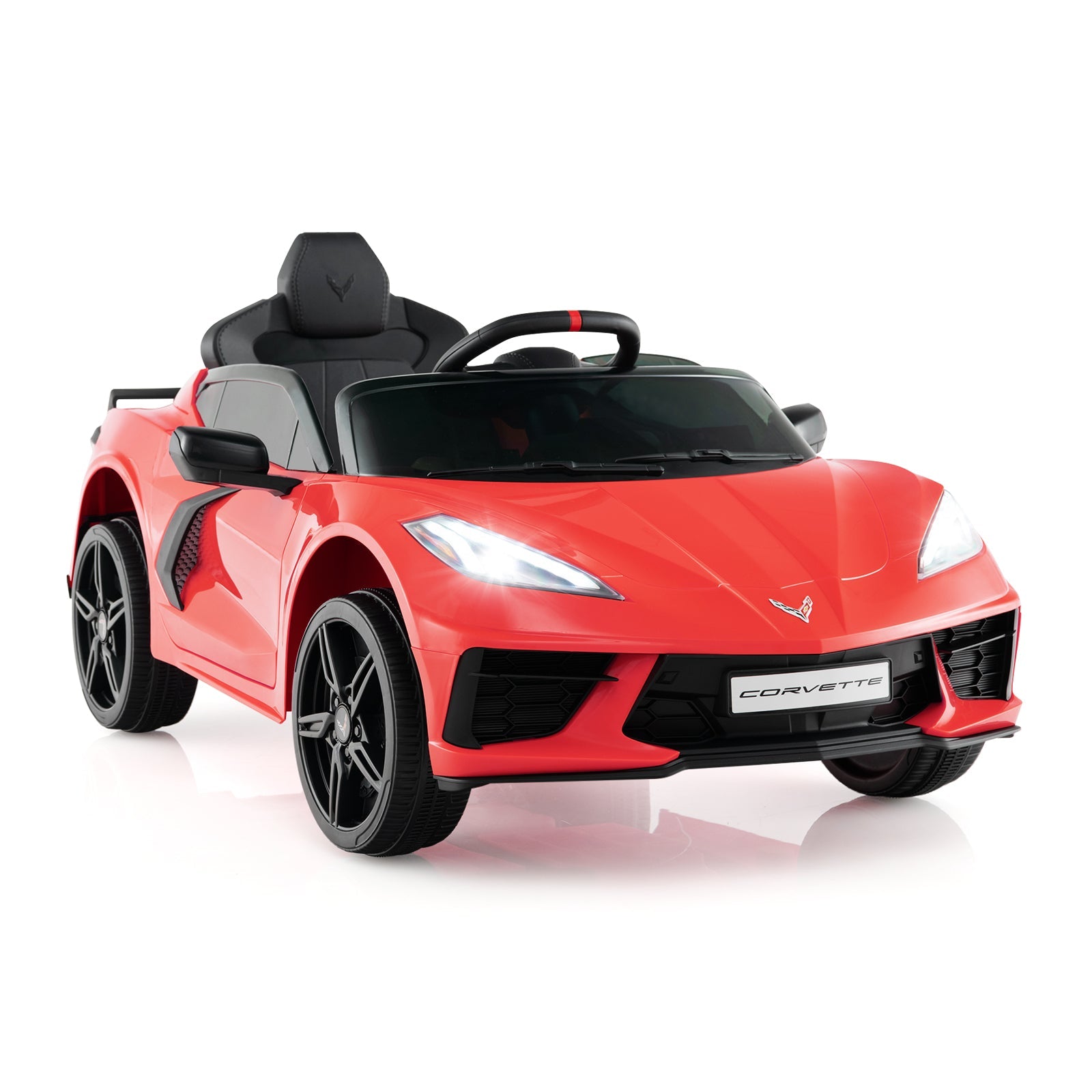 12V Electric Kids Ride On Car Licensed Chevrolet Corvette C8 with Remote Control Ages 3+ Years Old, Red Powered Ride On Toys Red  at Gallery Canada