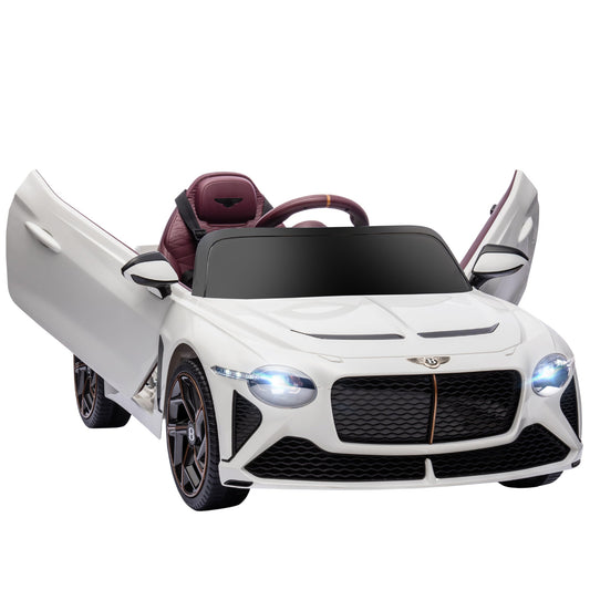 12V Electric Ride on Car with Butterfly Doors, 3.1 MPH Kids Ride-on Toy for Boys and Girls with Remote Control, Suspension System, Horn Honking, White Electric Toy Cars Multi Colour  at Gallery Canada