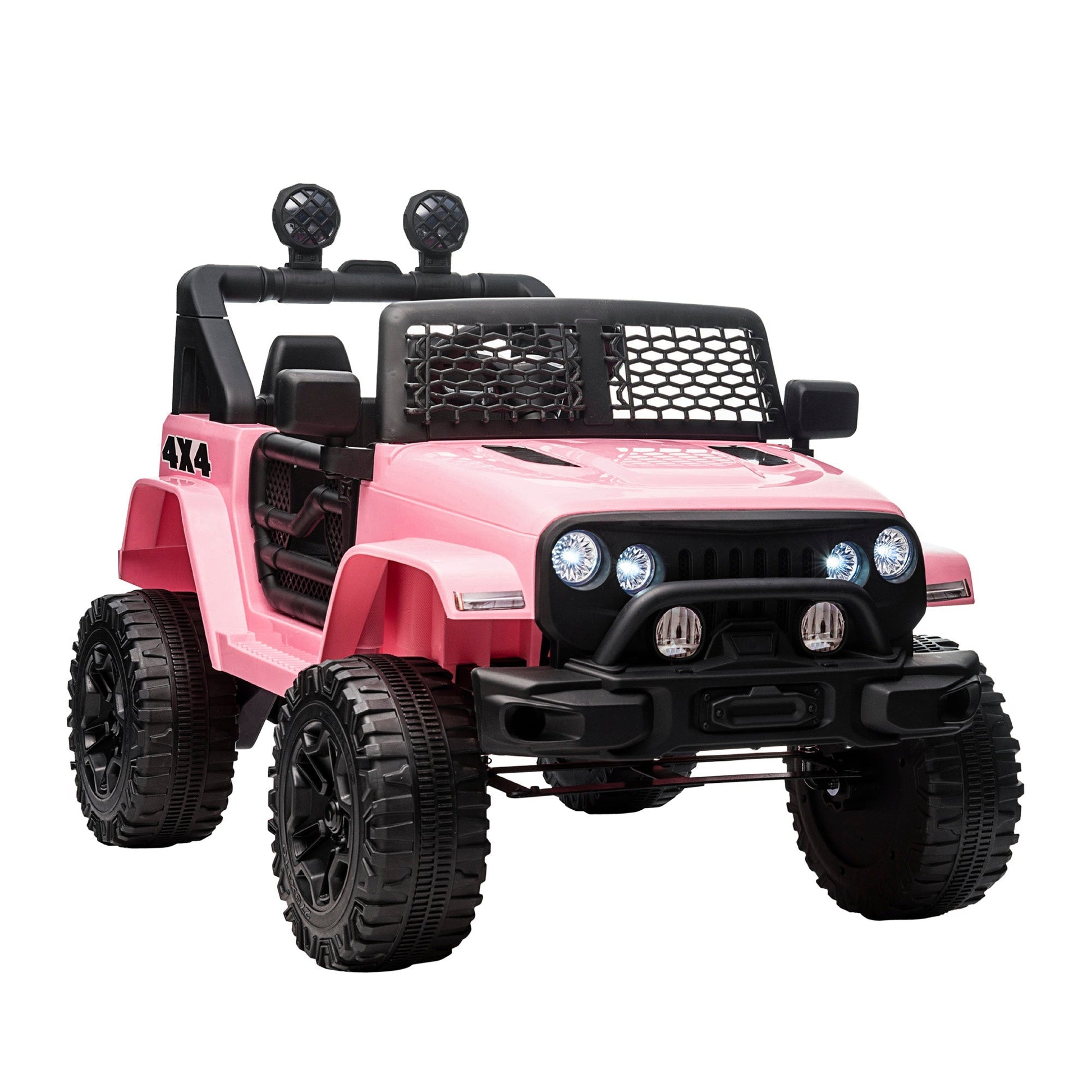 12V Electric Truck Off Road Electric Pickup with Remote Control, Adjustable Speed, Ride on Car for Kids, Pink Electric Toy Cars Pink  at Gallery Canada