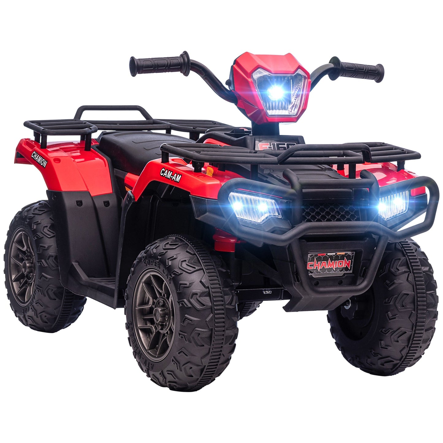 12V Kids ATV Quad, Battery Powered Electric 4 Wheeler with MP3, Red Electric Toy Cars Multi Colour  at Gallery Canada