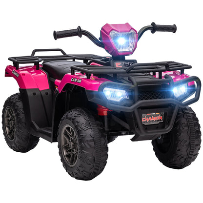 12V Kids ATV Quad with MP3, Headlights, High/Low Speed, Treaded Tires, Pink Electric Toy Cars Multi Colour  at Gallery Canada