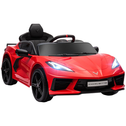 12V Kids Electric Car Corvette Licensed w/ Remote Control, Suspension System, Music, Headlight, Slow Start, Red Electric Toy Cars   at Gallery Canada