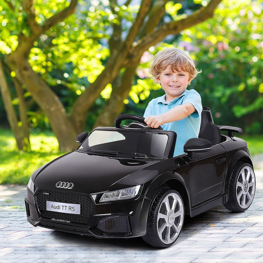 12V Kids Electric Ride on Car with Remote Control and Music Function, Black Powered Ride On Toys   at Gallery Canada