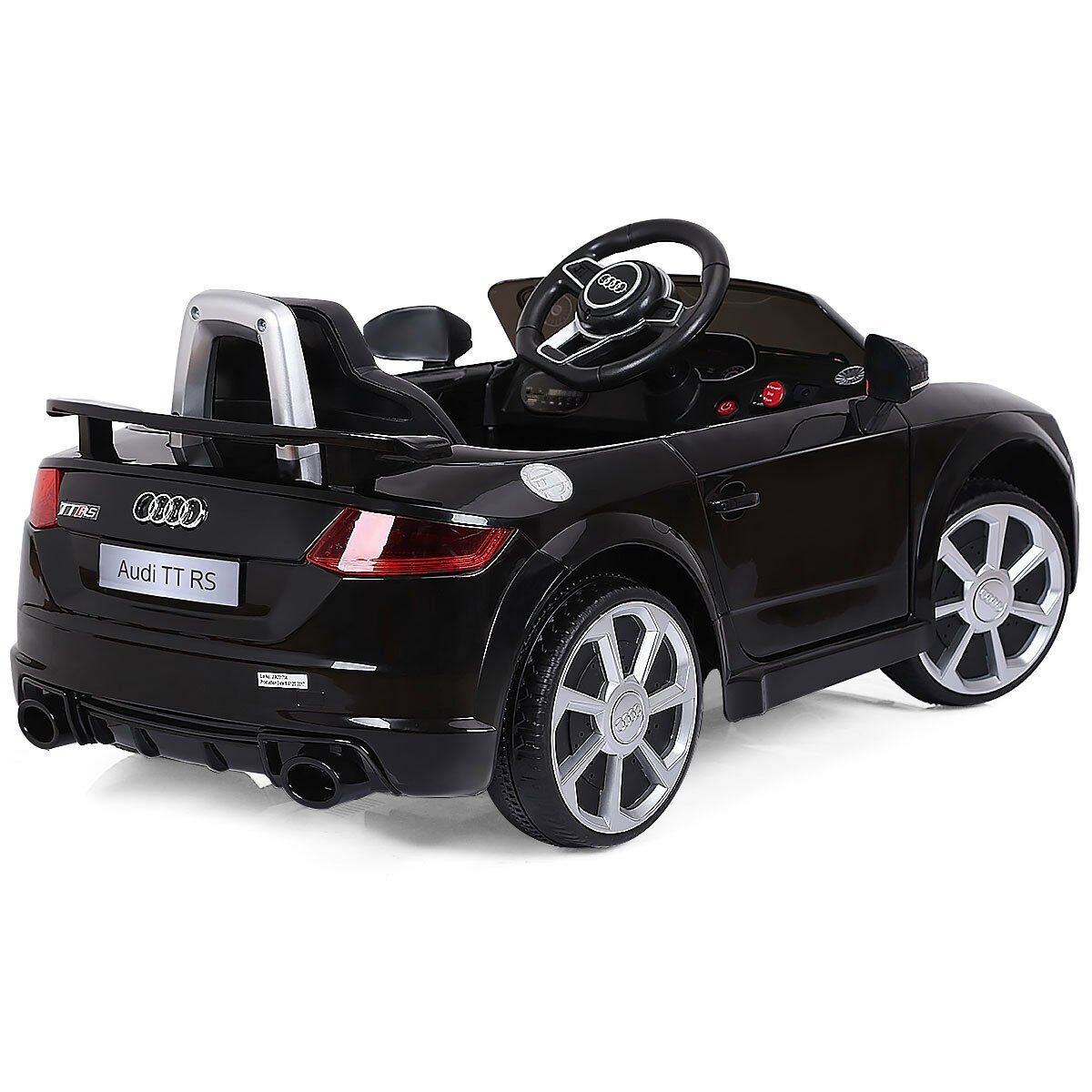 12V Kids Electric Ride on Car with Remote Control and Music Function, Black Powered Ride On Toys   at Gallery Canada