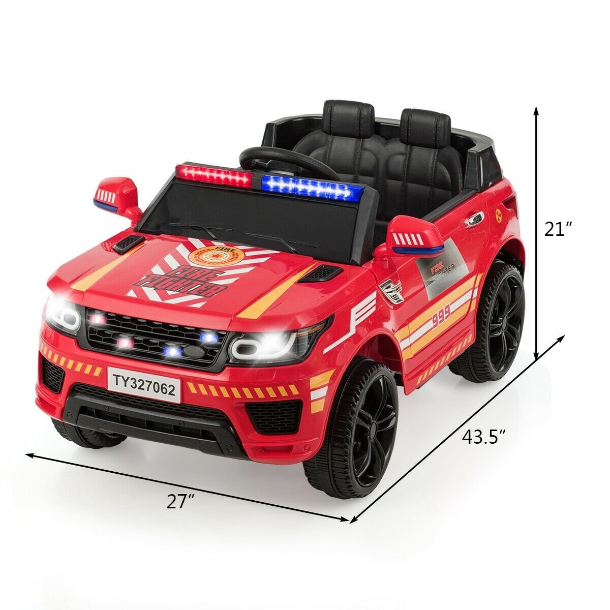 12V Kids Electric Ride On Car with Remote Control, Red Powered Ride On Toys   at Gallery Canada