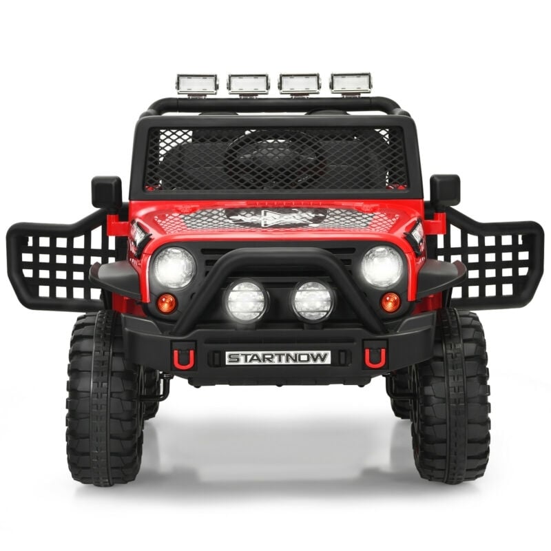 12V Kids Remote Control Electric  Ride On Truck Car with Lights and Music, Red Powered Ride On Toys   at Gallery Canada