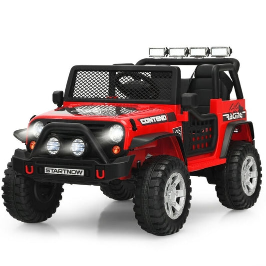 12V Kids Remote Control Electric  Ride On Truck Car with Lights and Music, Red Powered Ride On Toys   at Gallery Canada