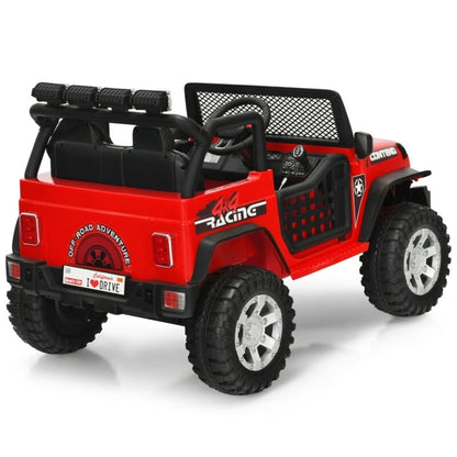 12V Kids Remote Control Electric  Ride On Truck Car with Lights and Music, Red Powered Ride On Toys   at Gallery Canada