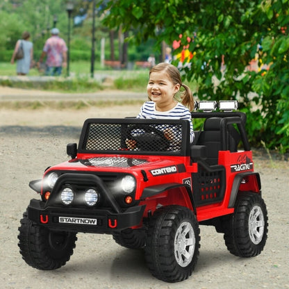 12V Kids Remote Control Electric  Ride On Truck Car with Lights and Music, Red Powered Ride On Toys   at Gallery Canada