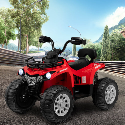 12V Kids Ride On ATV 4 Wheeler with MP3 and Headlights, Red