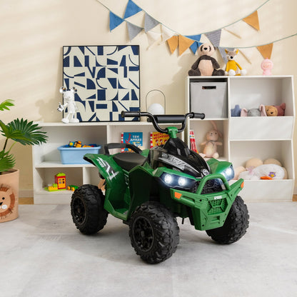 12V Kids Ride On ATV with High/Low Speed and Comfortable Seat, Army Green Powered Ride On Toys   at Gallery Canada