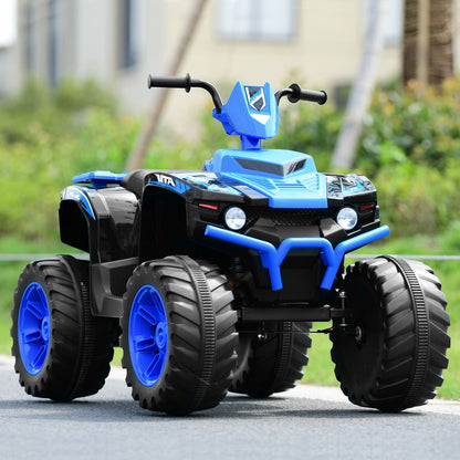 12V Kids Ride on ATV with LED Lights and Treaded Tires and LED lights, Navy Powered Ride On Toys   at Gallery Canada