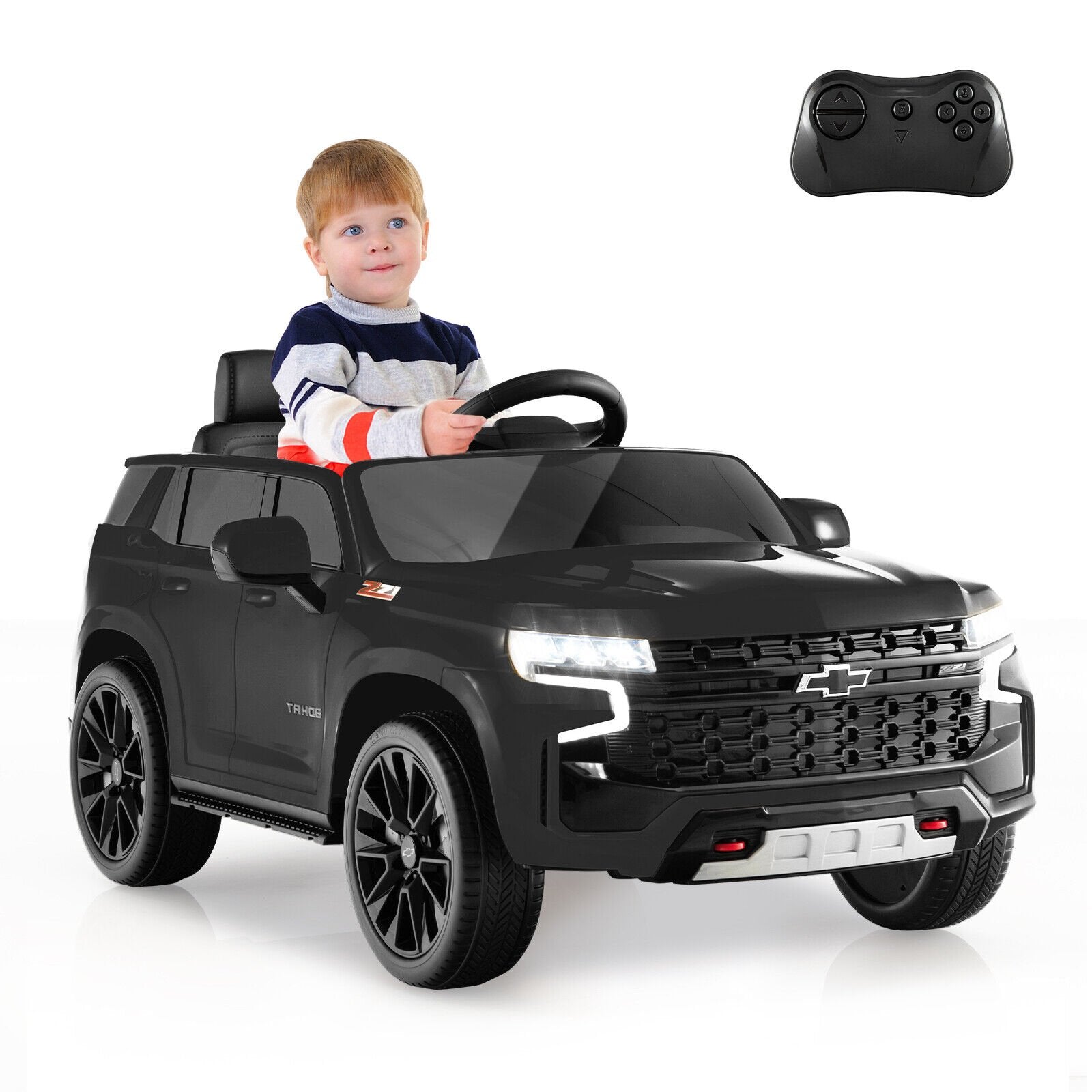 12V Kids Ride on Car with 2.4G Remote Control, Black Powered Ride On Toys   at Gallery Canada