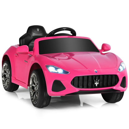 12V Kids Ride-On Car with Remote Control and Lights, Pink Powered Ride On Toys   at Gallery Canada