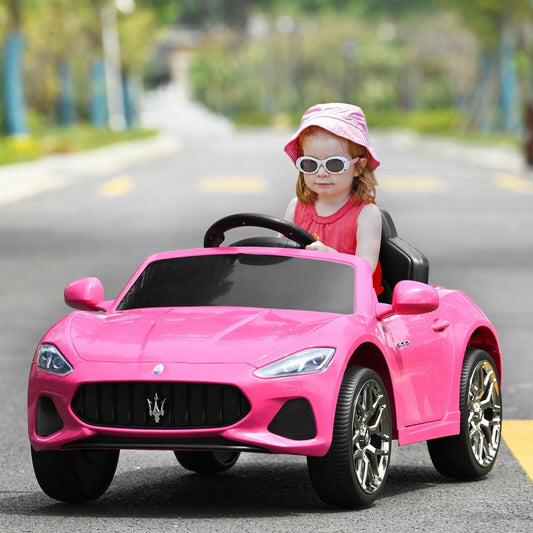 12V Kids Ride-On Car with Remote Control and Lights, Pink Powered Ride On Toys   at Gallery Canada