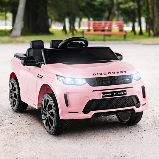 12V Kids Ride On Car with Remote Control Lockable Doors Slow Start System and LED Lights, Pink Powered Ride On Toys Pink  at Gallery Canada