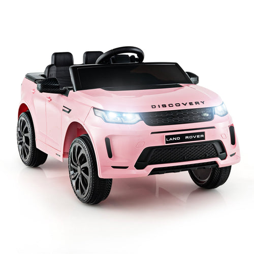 12V Kids Ride On Car with Remote Control Lockable Doors Slow Start System and LED Lights, Pink