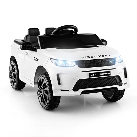 12V Kids Ride On Car with Remote Control Lockable Doors Slow Start System and LED Lights, White Powered Ride On Toys White  at Gallery Canada