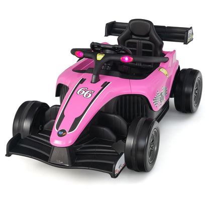 12V Kids Ride on Electric Formula Racing Car with Remote Control, Pink Powered Ride On Toys   at Gallery Canada