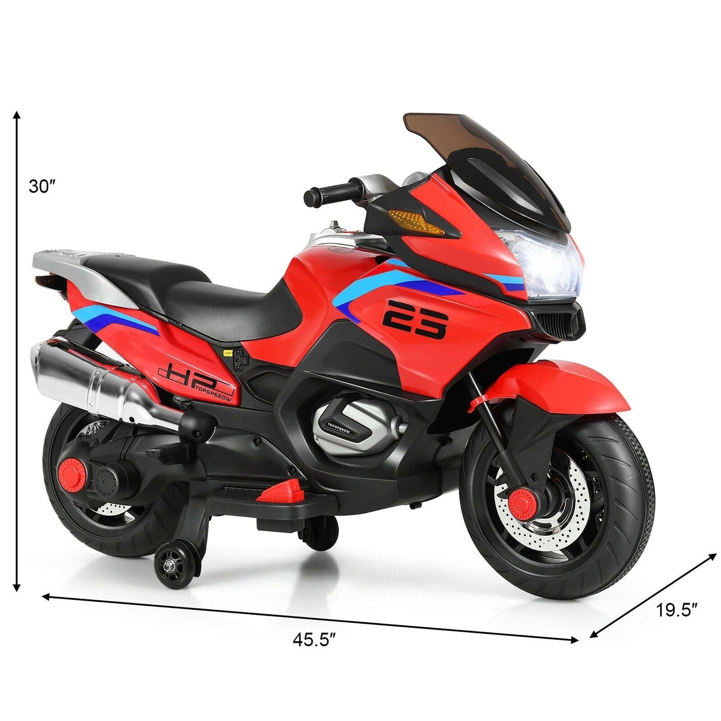 12V Kids Ride On Motorcycle Electric Motor Bike, Red Powered Ride On Toys   at Gallery Canada