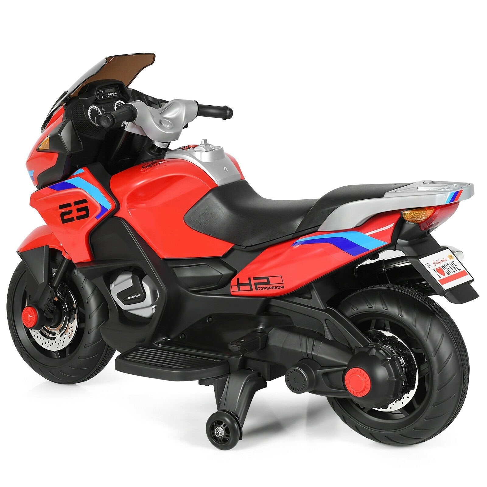 12V Kids Ride On Motorcycle Electric Motor Bike, Red Powered Ride On Toys   at Gallery Canada