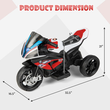 12V Licensed BMW Kids Motorcycle Ride-On Toy for 37-96 Months Old Kids, Red Powered Ride On Toys   at Gallery Canada