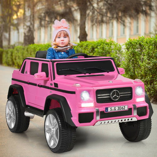 12V Licensed Mercedes-Benz Kids Ride On Car, Pink