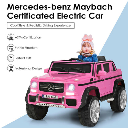 12V Licensed Mercedes-Benz Kids Ride On Car, Pink Powered Ride On Toys   at Gallery Canada