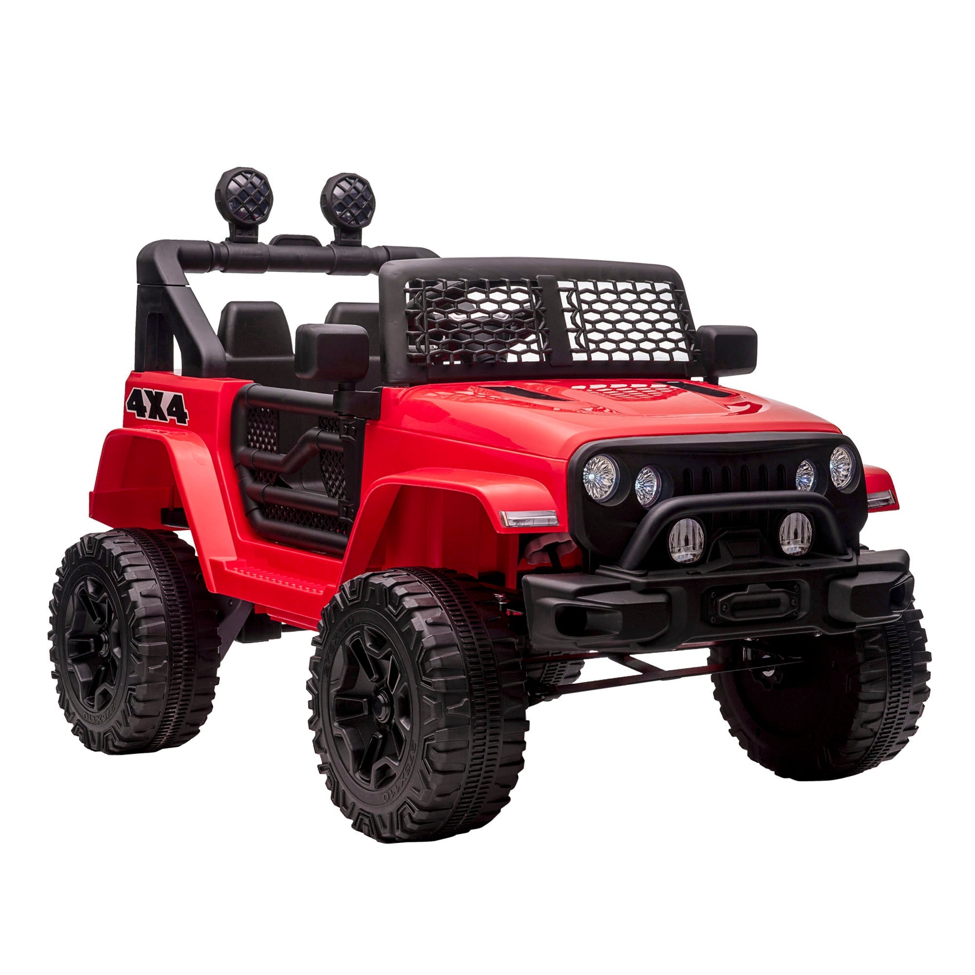 12V Ride On Car Off Road Truck for kids SUV Electric Battery Powered with Remote Control, Adjustable Speed, Red Electric Toy Cars Red  at Gallery Canada