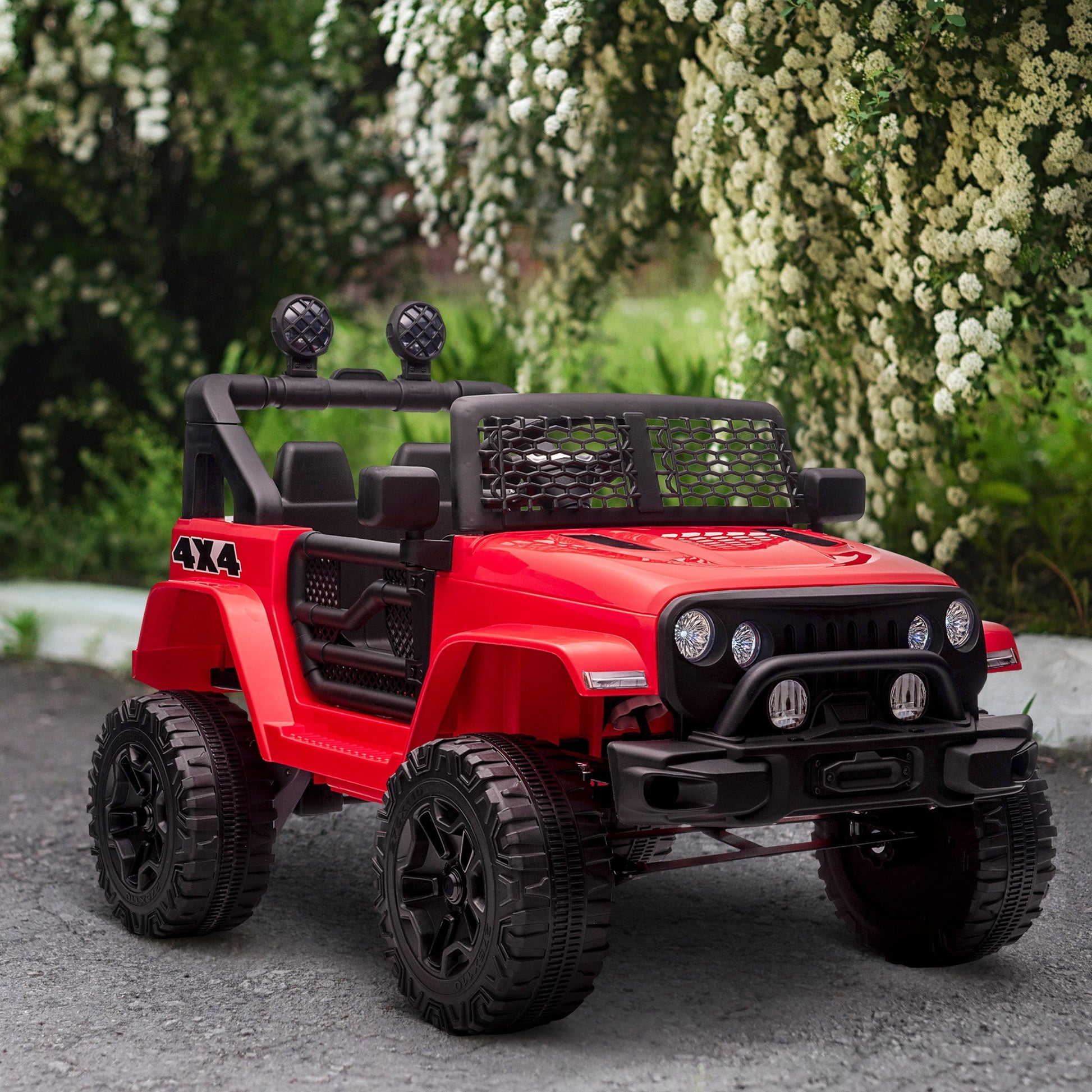 12V Ride On Car Off Road Truck for kids SUV Electric Battery Powered with Remote Control, Adjustable Speed, Red Electric Toy Cars   at Gallery Canada