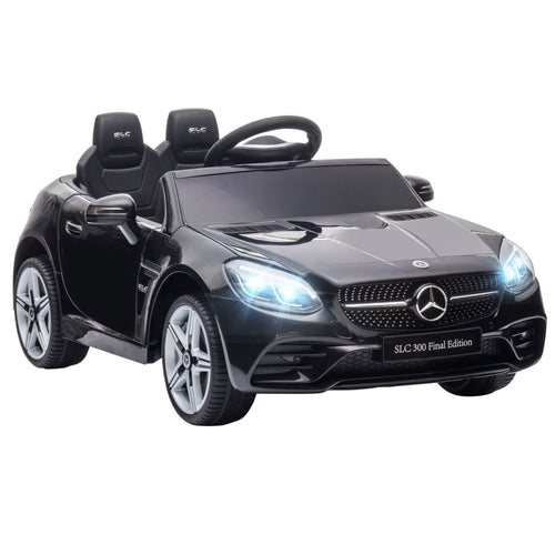 12V Ride On Car with Parent Remote Control Two Motors Music Lights Suspension Wheels for 3-6 Years Black