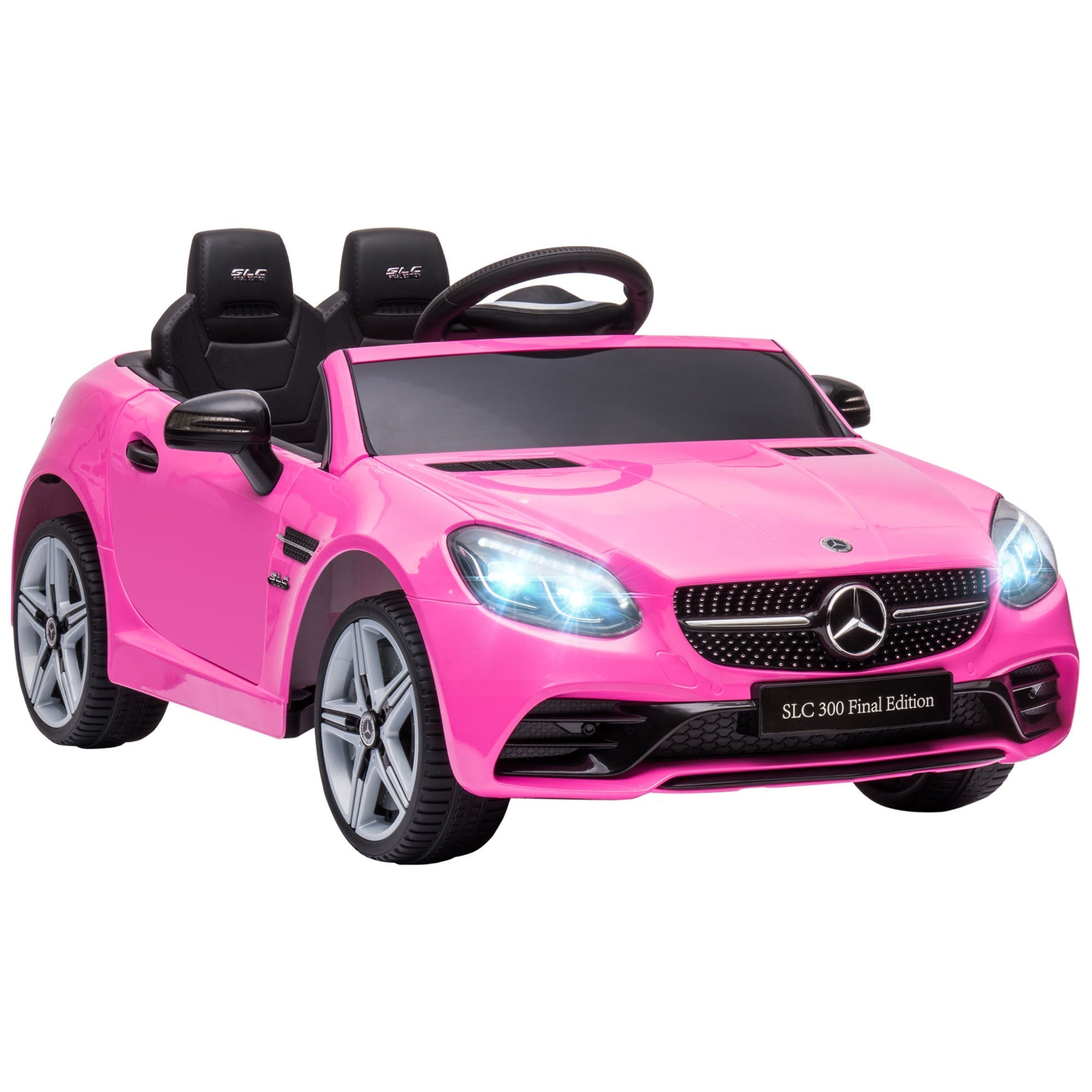 12V Ride On Car with Parent Remote Control Two Motors Music Lights Suspension Wheels for 3-6 Years Pink Electric Toy Cars Pink  at Gallery Canada