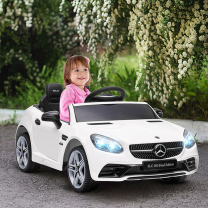 12V Ride On Car with Parent Remote Control Two Motors Music Lights Suspension Wheels for 3-6 Years White Electric Toy Cars   at Gallery Canada