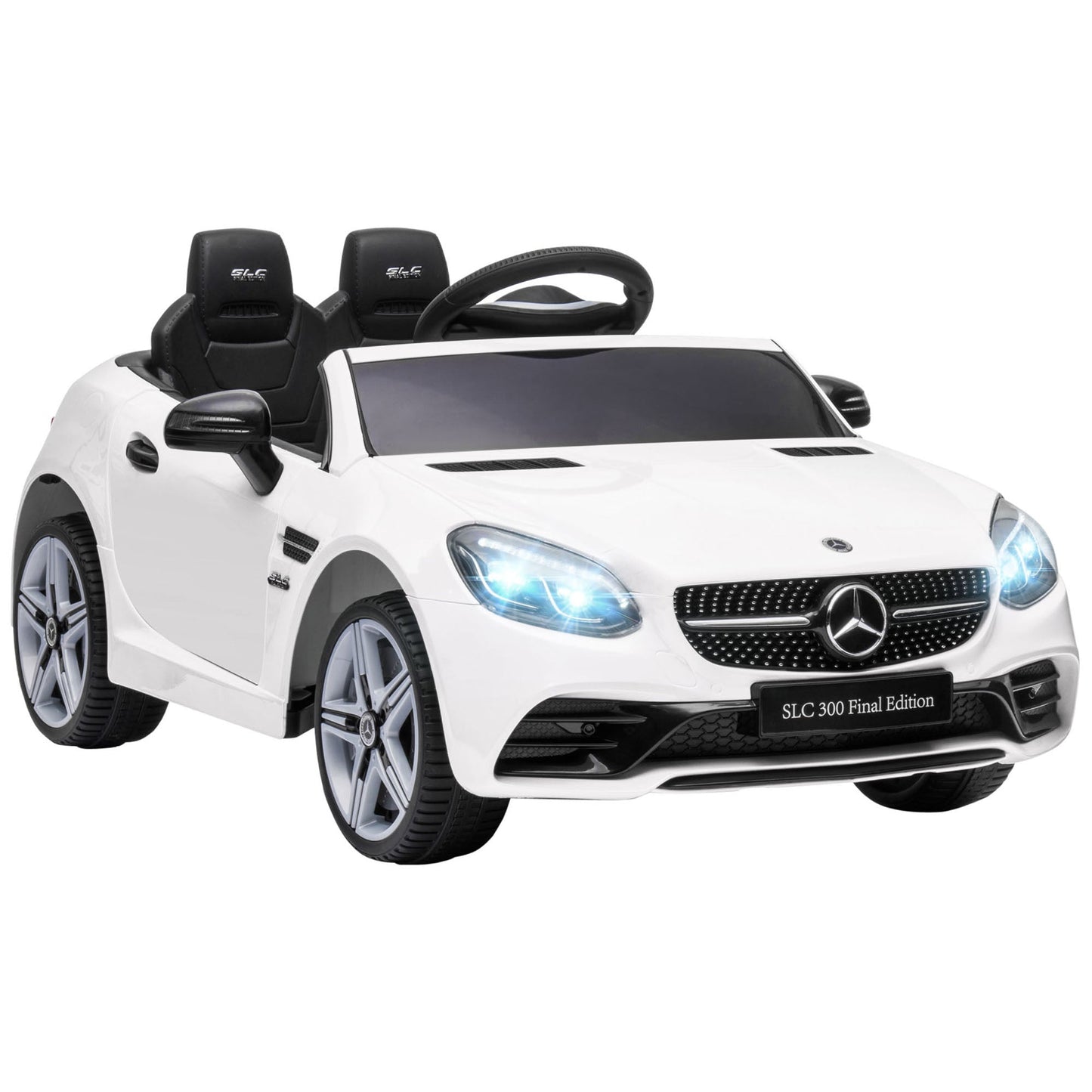 12V Ride On Car with Parent Remote Control Two Motors Music Lights Suspension Wheels for 3-6 Years White Electric Toy Cars White  at Gallery Canada