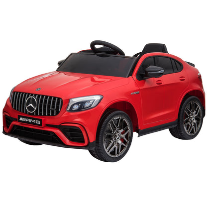 12V Ride On Toy Car for Kids with Remote Control, Mercedes Benz AMG GLC63S Coupe, 2 Speed, with Music, Electric Light, Red Electric Toy Cars Red  at Gallery Canada