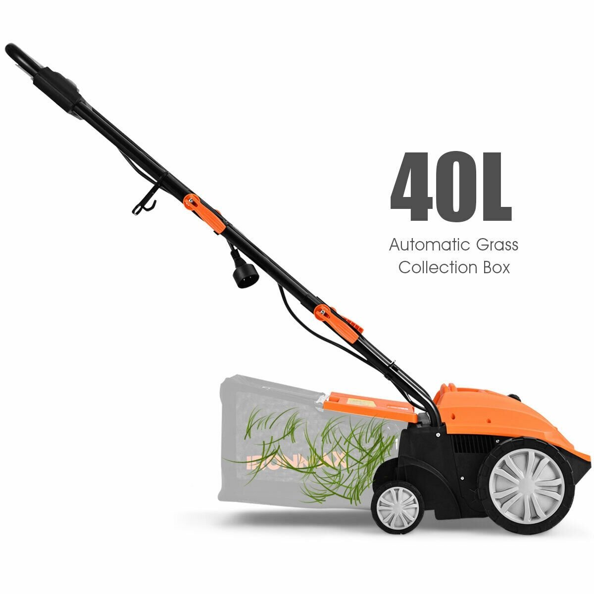 13 Inch 12 Amp Electric Scarifier with Collection Bag and Removable Blades, Orange Lawn Care Tools   at Gallery Canada