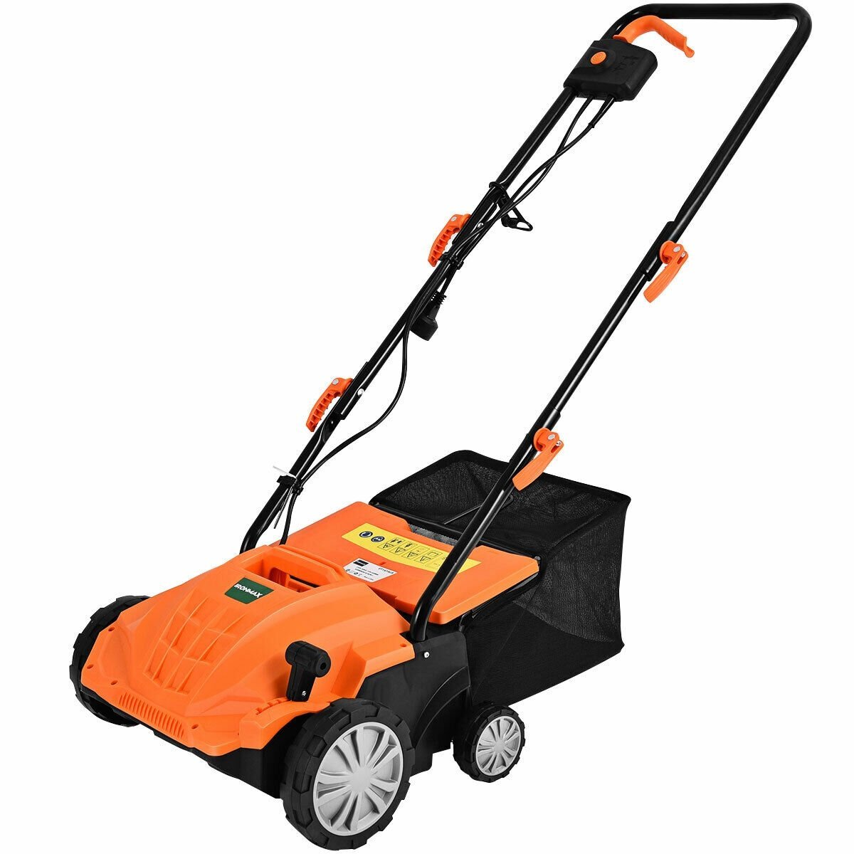 13 Inch 12 Amp Electric Scarifier with Collection Bag and Removable Blades, Orange Lawn Care Tools   at Gallery Canada