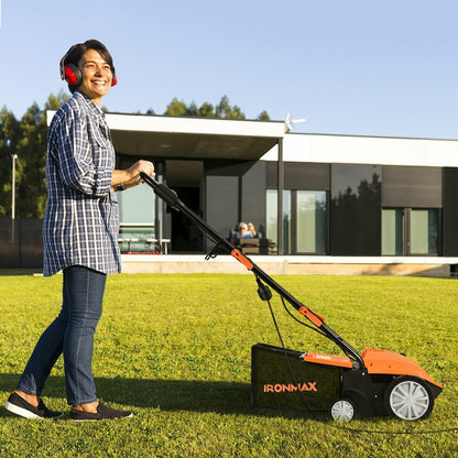 13 Inch 12 Amp Electric Scarifier with Collection Bag and Removable Blades, Orange Lawn Care Tools   at Gallery Canada