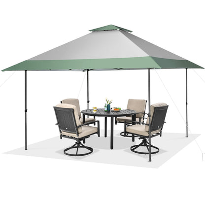 13 x 13 Feet Pop-Up Patio Canopy Tent with Shelter and Wheeled Bag, Gray Canopies   at Gallery Canada