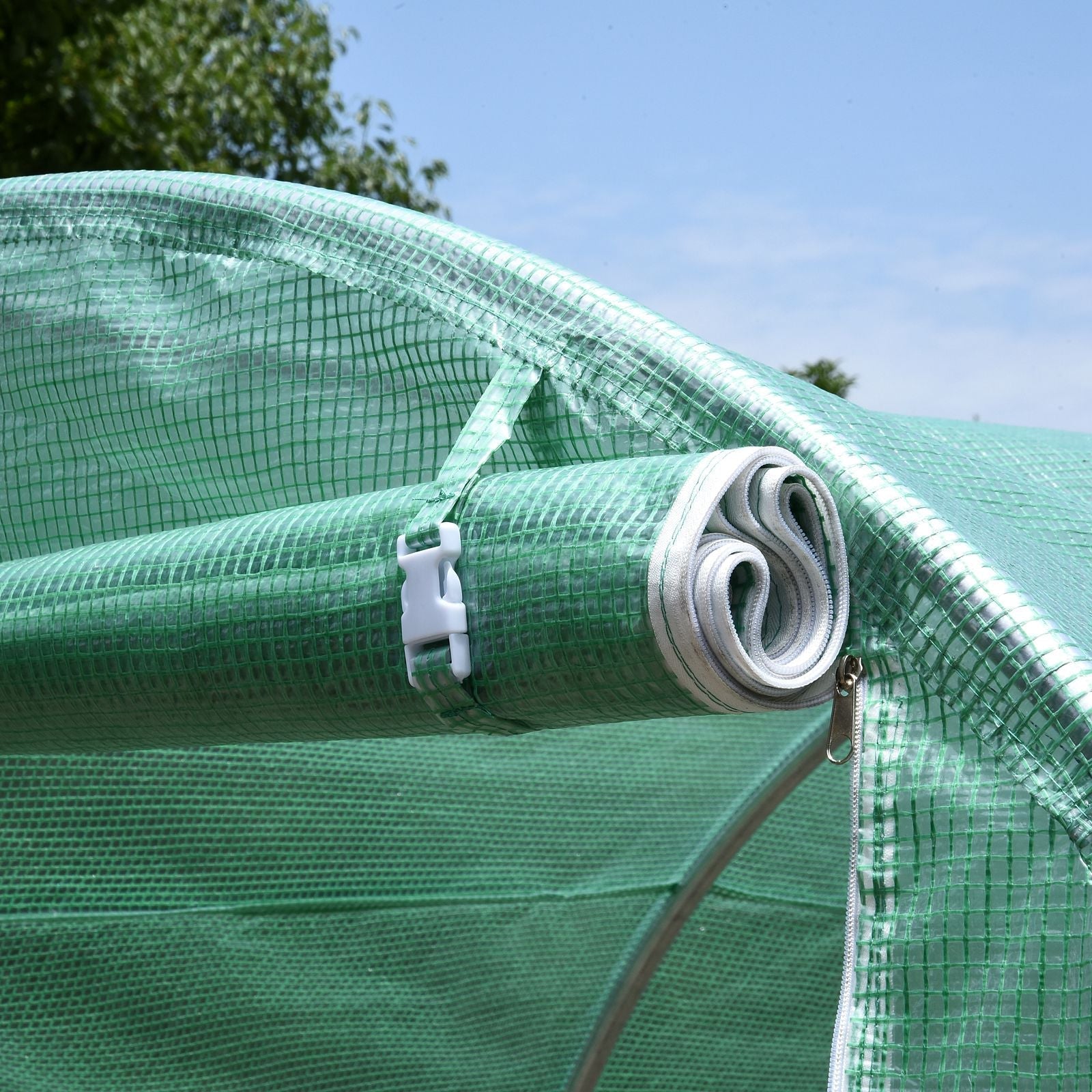 13' x 6' x 6' Outdoor Walk-in Tunnel Greenhouse Portable Plant Gardening Warm House with PE Cover Green Walk In Greenhouses   at Gallery Canada