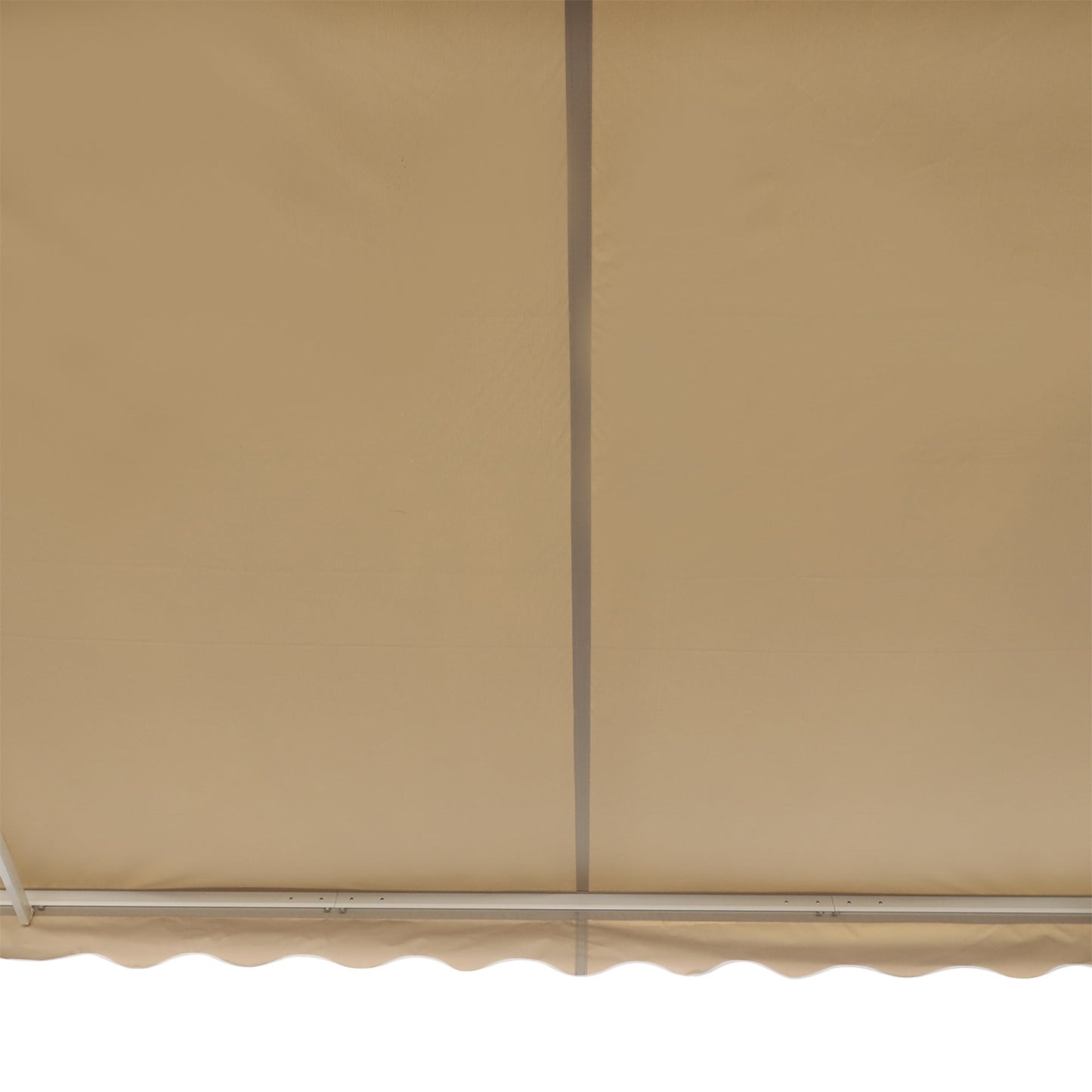 13' x 8' Manual Retractable Patio Awning Sun Shade Outdoor Deck Window Door Canopy Shelter Aluminum Frame Khaki Window Awnings   at Gallery Canada