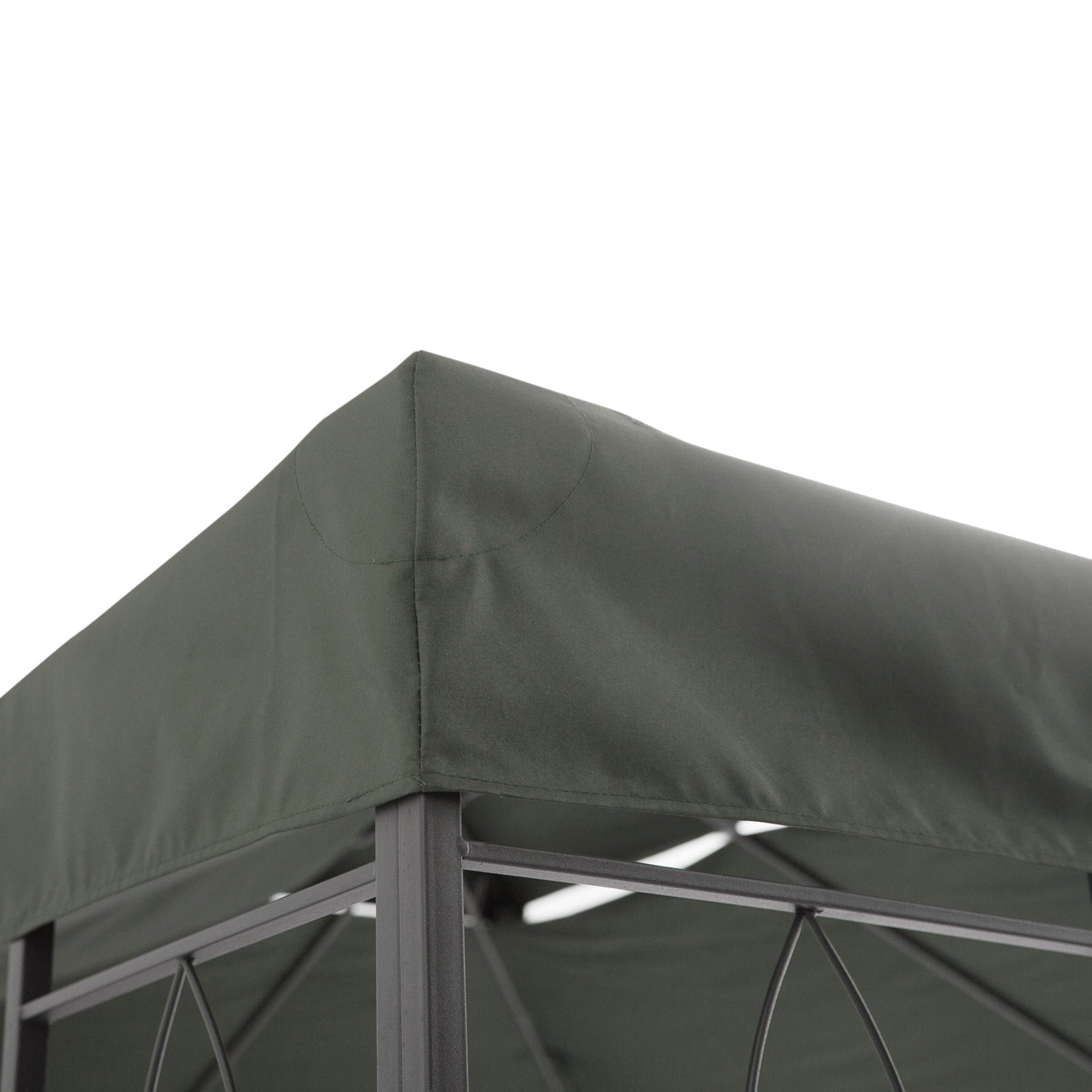 13.1' x 9.8' Gazebo Replacement Canopy 2 Tier Top UV Cover Pavilion Garden Patio Outdoor, Deep Grey (TOP ONLY) Gazebo Canopy Replacement   at Gallery Canada