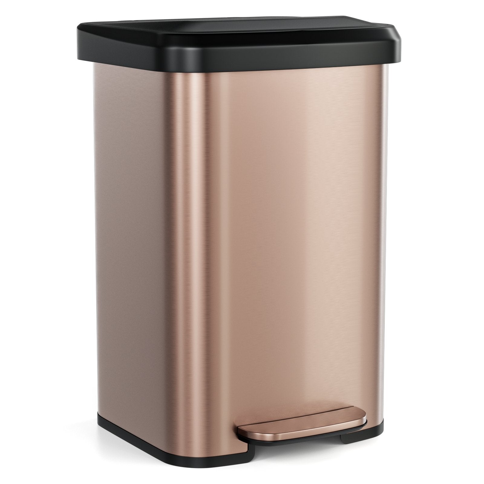 13.2 Gallon Step Trash Can with Soft Close Lid and Deodorizer Compartment, Golden Kitchen Organization   at Gallery Canada