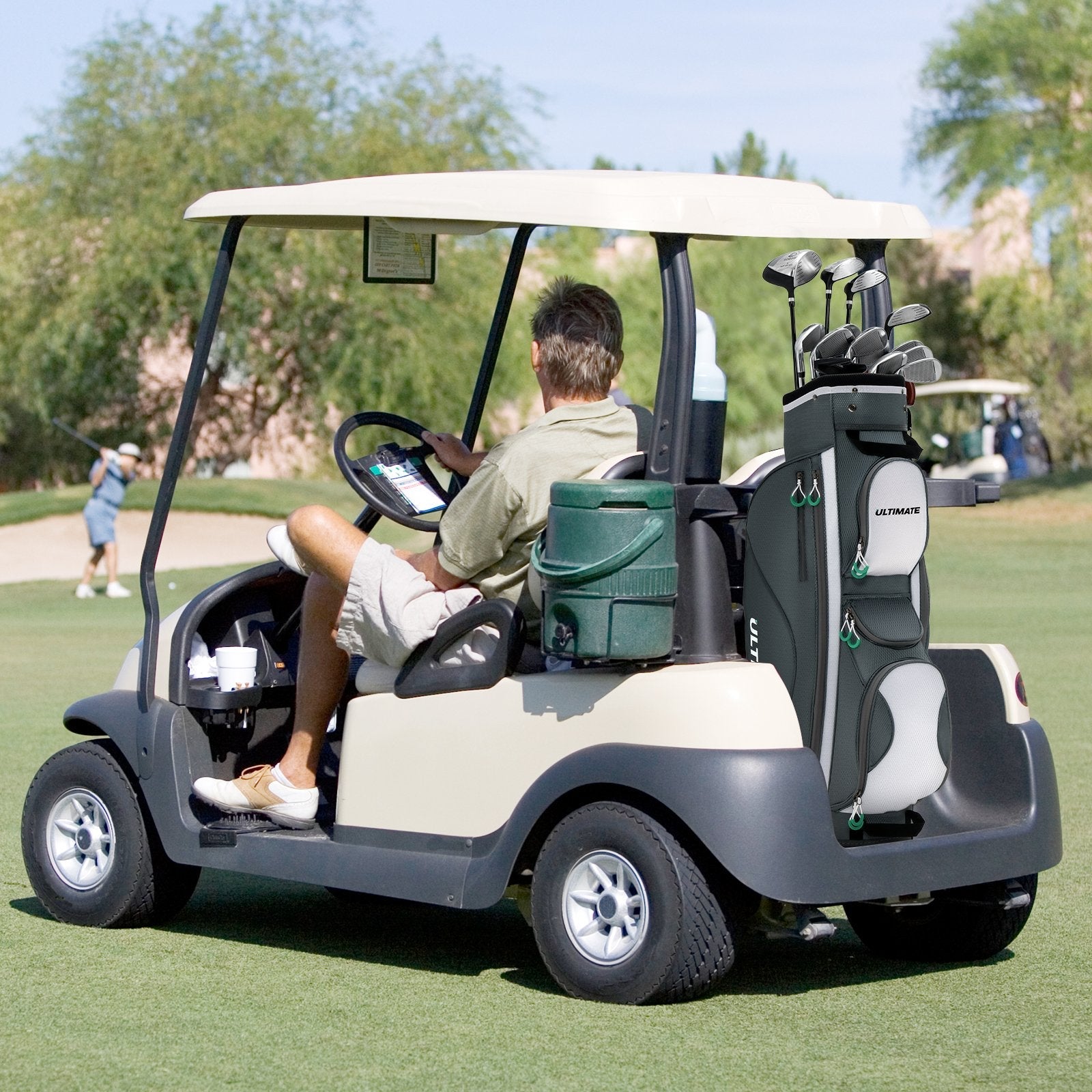 14 Dividers Golf Cart Bag with 7 Zippered Pocket Golf   at Gallery Canada