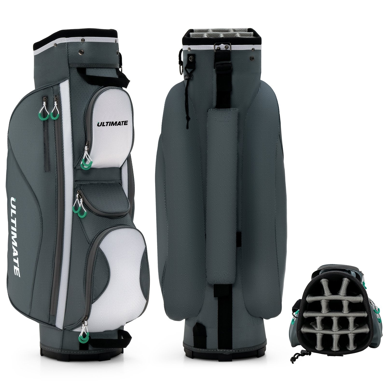 14 Dividers Golf Cart Bag with 7 Zippered Pocket Golf   at Gallery Canada