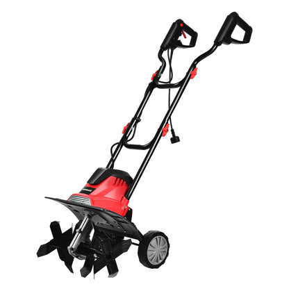 14-Inch 10 Amp Corded Electric Tiller and Cultivator 9-Inch Tilling Depth, Black & Red Garden Tools   at Gallery Canada