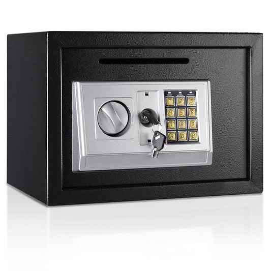 14 Inch Digital Depository Drop Cash Safe Box, Black Safe Box   at Gallery Canada
