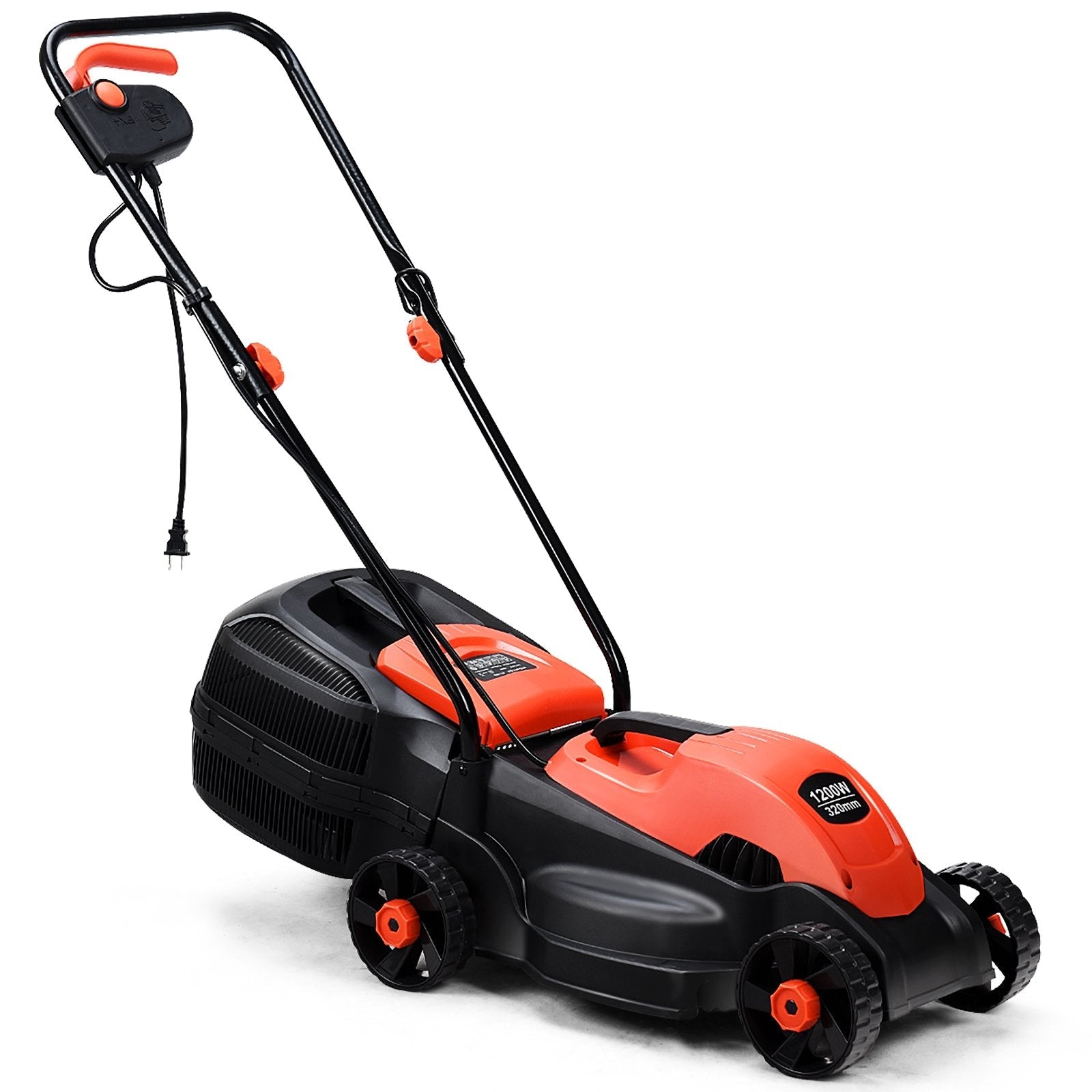 14 Inch Electric Push Lawn Corded Mower with Grass Bag, Red Garden Tools   at Gallery Canada