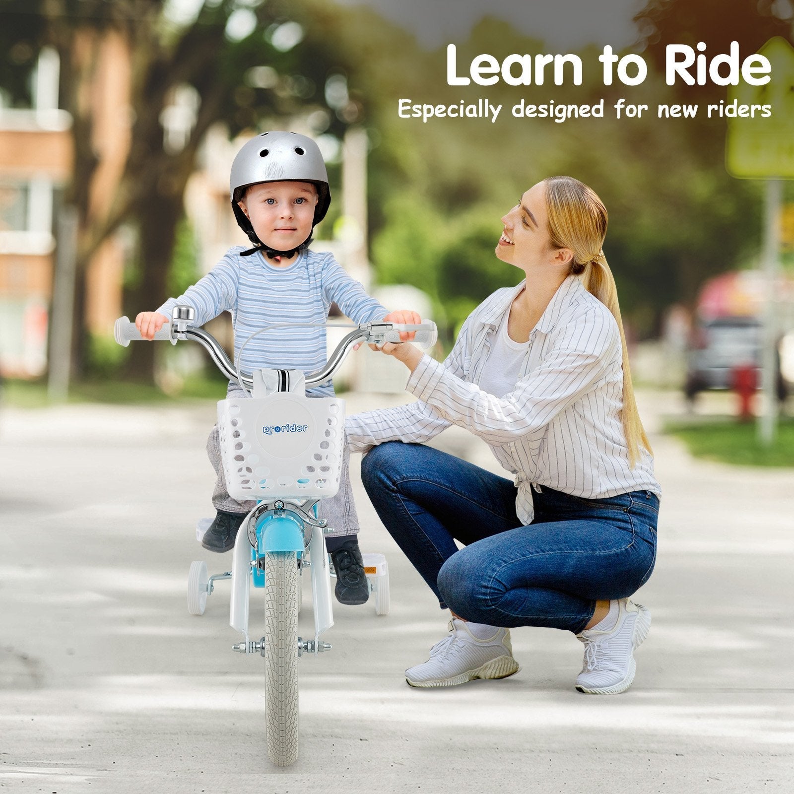 14/16/18 Inch Kids Bike with Dual Brakes and Adjustable Seat-14 inches, Blue Kids Bike   at Gallery Canada