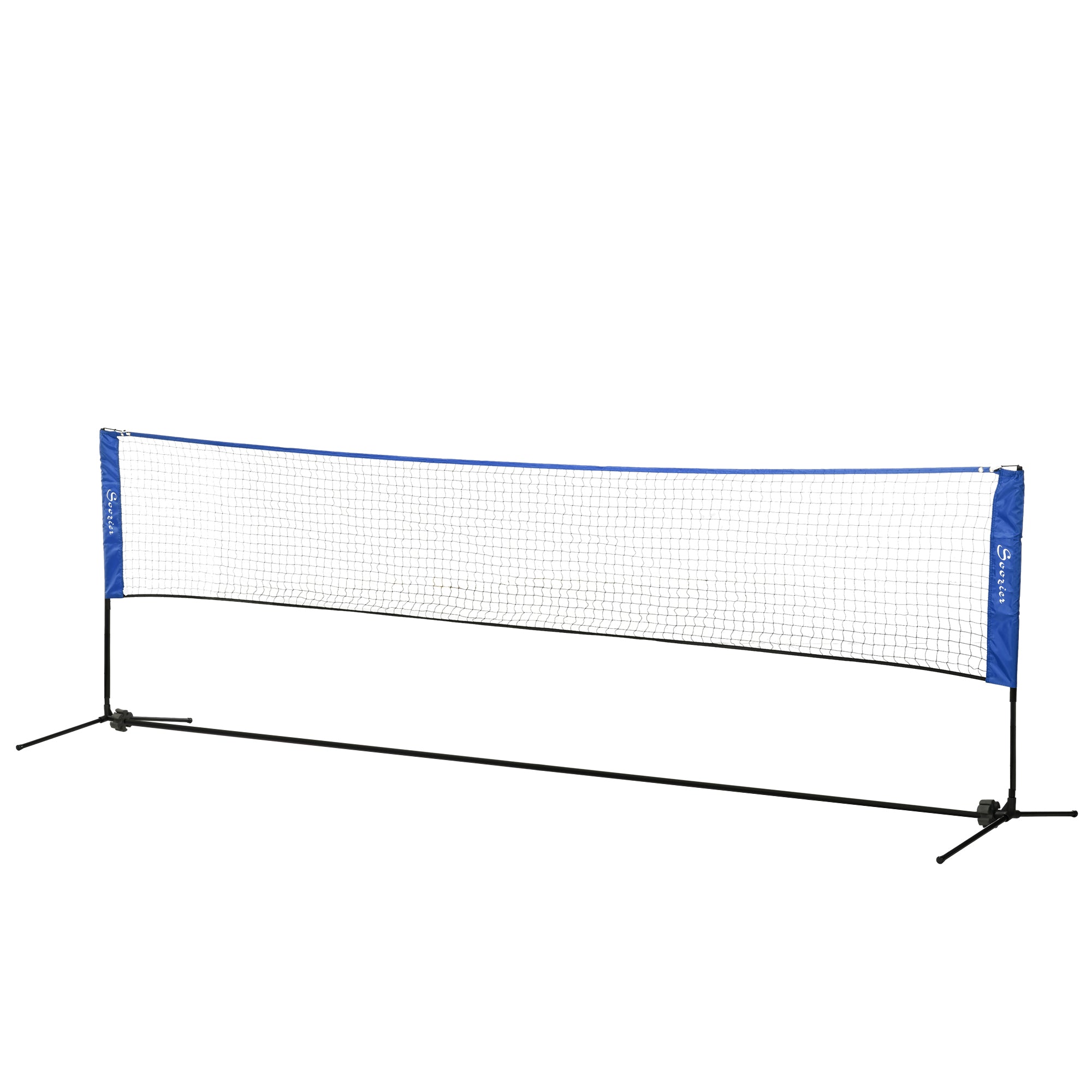 14ft Badminton Net, Height Adjustable Outdoor Sports Net with Carry Bag, for Tennis, Pickleball and Volleyball Badminton Blue and Black  at Gallery Canada